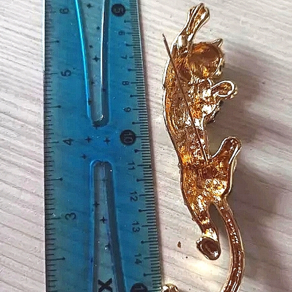 🌹NWT 18K GF Necklace Enamel, crystals, BROOCH/Pendant - Picture 13 of 15